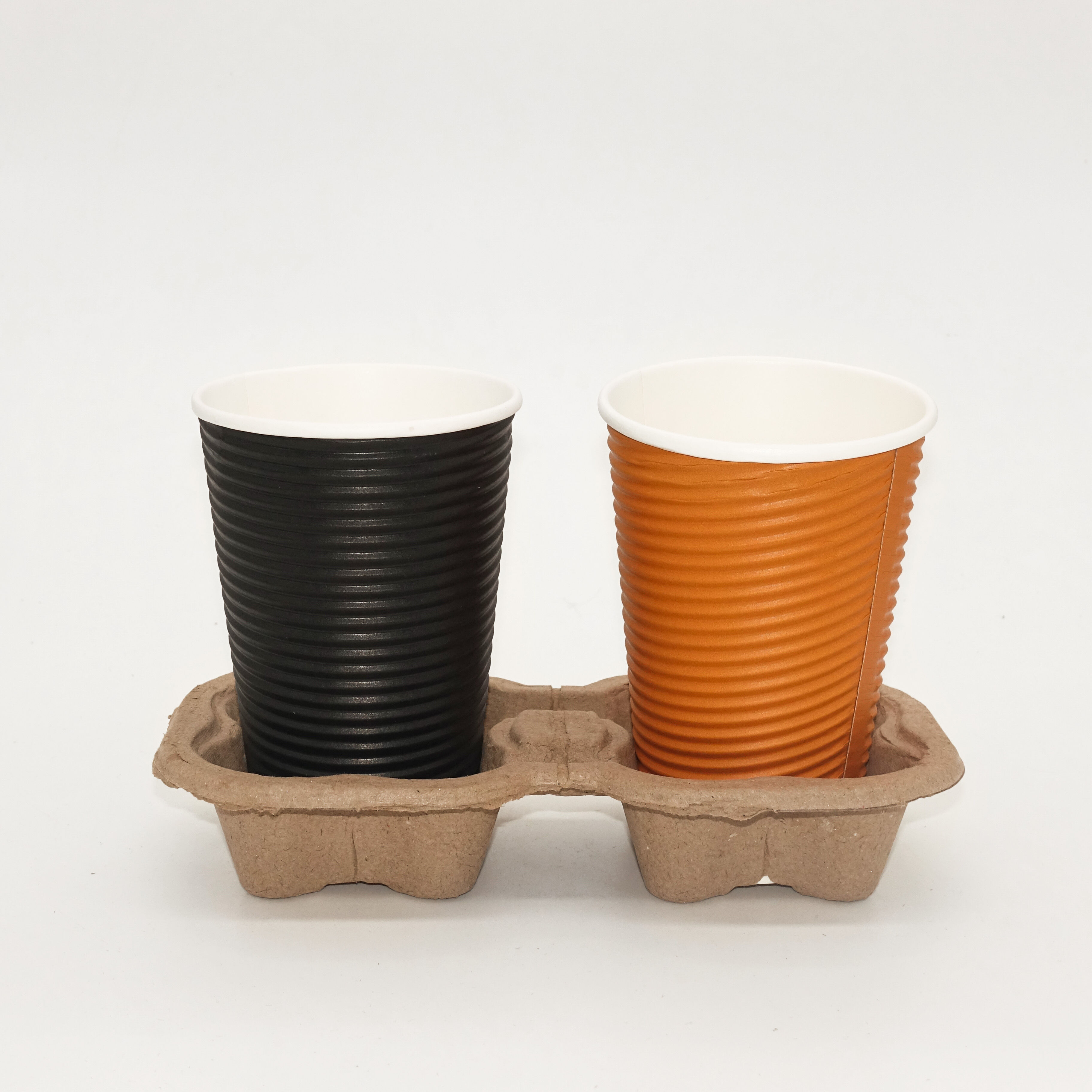 Disposable Biodegradable Cup Carriers Pulp Fiber Delivery Cups Holder