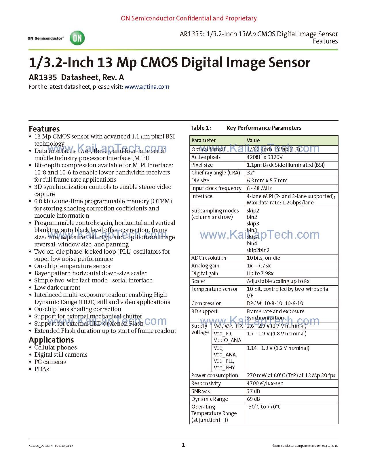 Klt M Ma Ar Plcc V Mp Ar Plcc Interface Mipi Auto Foco