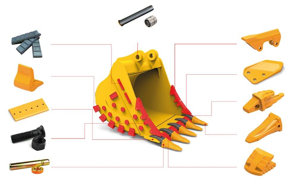 Bucket Teeth With High Quality Excavator Bucket Ripper Kh Ex Bucket