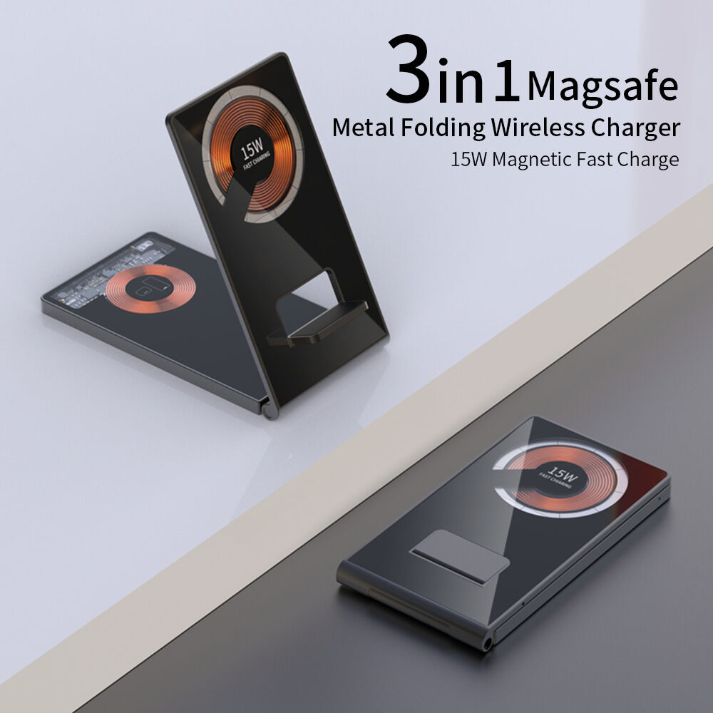 In Multi Function Mobile Phone Wireless Charging Station Folding