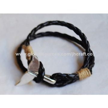 Whale Tail Bracelet With Pu Wax Cotton Hemp Handmade For Beach China Whale Tail Bracelet With Pu Wax Cotton Hemp Handmade
