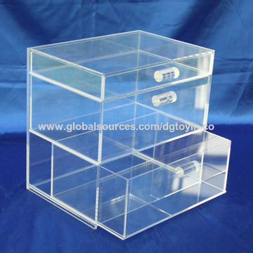 China Small Acrylic Display Stand With Drawers Take Out Easily Gluing Without Bubbles China Small Acrylic Display Stand With Drawers Take Out Easily Gluing Without Bubbles