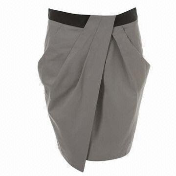 Lady 's Irregular Front Design High Waist Formal Office Skirts ...