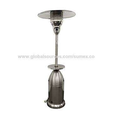 China Patio Heater Tall Tapered Stainless Steel With Table China Patio Heater Tall Tapered Stainless Steel With Table 87 Inch