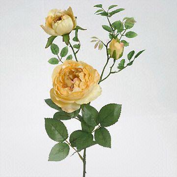 Cabbage Roses Garden Design Ideas Artificial Satin Cabbage Rose Spray With 1 Medium Flower And Bud