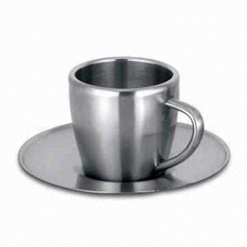 Stainless Steel Coffee Cup Mug With The Plate Double Wall And China Stainless Steel Coffee Cup Mug With The Plate Double Wall And 3 5