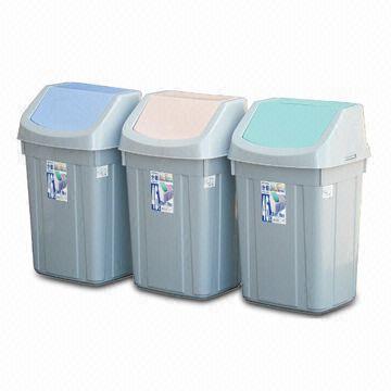 46l trash bin with push-in design, ailable in different sizes