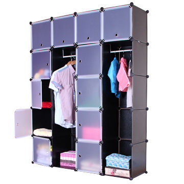 clothes diy cubic storage cabinet, made of plastic with metal