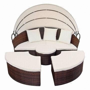 Rattan Lounge Set Rund sdatec.com