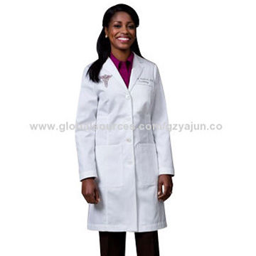 China Customized women's lab coat, 65%polyester&35%cotton, twill ...