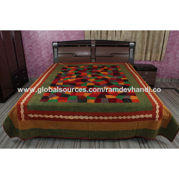 silk bed sheets indian patch design handmade decorative made of handmade bed sheets
