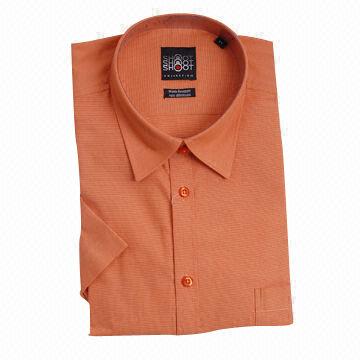 Non-iron Men&-39-s Short Sleeve Dress Shirt- Made of 60% Cotton and 40 ...