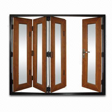 UPVC 4-panel Folding Door, Timber and Silver Colors are Available ... UPVC 4-panel Folding Door, Timber and Silver Colors are Available ...