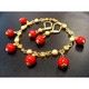Sea Bamboo Coral Bracelet and Earring Set