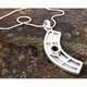 Sterling Silver and White Shell/Garnet Necklace