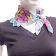 Silk Sheer Scarf with flower print