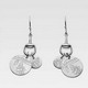 Silver Earrings With Engraved Flower Design