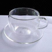 Crystal-clear Glass Cup and Saucer Manufacturers