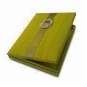 Green Silk Event Invitation Box Manufacturers