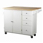 White Kitchen Trolley white kitchen trolley with towel hangers, cabinets and drawers White Kitchen Trolley white kitchen trolley with towel hangers, cabinets and drawers