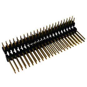 Pin Headers, 2.54, H2.5, Double Row, Right Angle, Gold Flash, PBT, Double Insulators from Anyconn Technology Limited