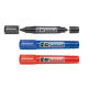 Twin CD permanent marker pens,fiber round tip and metal&plastic fine tip ,blue black red from China (mainland)
