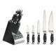 5-piece ABS handle stainless steel and wooden block knife set from China (mainland)