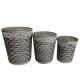 Stained woodchip willow laundry baskets from China (mainland)
