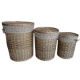 Stained woodchip willow laundry baskets from China (mainland)