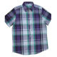 100% Cotton Men's S/S Yarn Dyed Shirt from China (mainland)