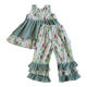 Short Ruffle Dress Noel Tree and Pants Set Manufacturers