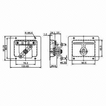 China Non-locking Folding T-handle Latch, Used for Truck Tool Box and ...