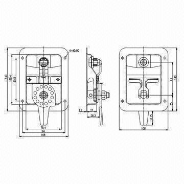 Buy Wholesale China Single-point T-handle Latch/cabinet Lock/truck ...