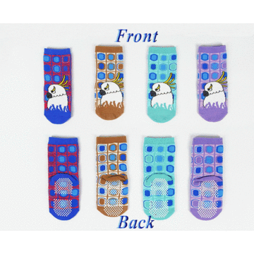Rutschfeste Lycra-Baumwollsocken mit Papageienmuster