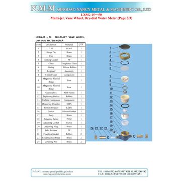 Medidor de Agua Multichorro, de Hélice, con Esfera Seca for sale at factory direct price