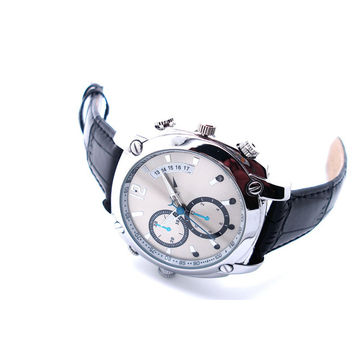 FHD impermeable visión nocturna portátil usable reloj de cámara encubierta