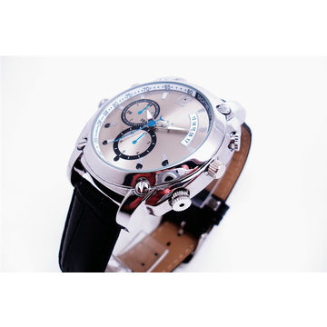 FHD impermeable visión nocturna portátil usable reloj de cámara encubierta