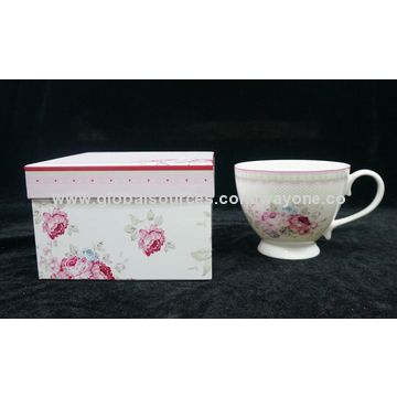 Vintage Tea Cup Mug With Tea Bag Holder 