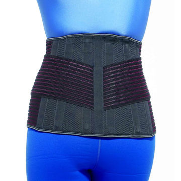 Taiwan Bamboo Charcoal Lumbar Support with 4 Stays, Fasten Free on ...