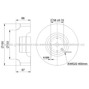 China 190mm diameter AC centrifugal fans with backward curved impeller ...