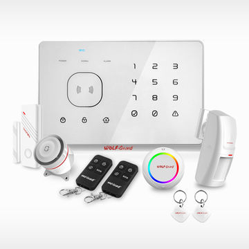 China Lcd Screen Wireless Home Alarm System Real Time Lbs