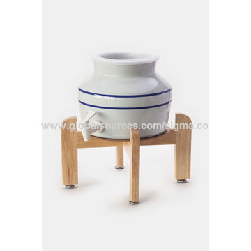 China Porcelain Water Dispenser With Wooden Stand Support For 3 5 China Porcelain Water Dispenser With Wooden Stand Support For 3 5 Gallon Bottle