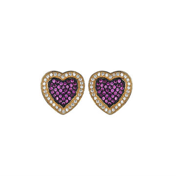 China Latest Factory Direct Fashion Jewelry Heart Shaped Gold China Latest Factory Direct Fashion Jewelry Heart Shaped Gold Earrings