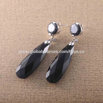 China Best Quality Urance Por Black Jhumka Metal Earrings On China Best Quality Urance Por Black Jhumka Metal Earrings