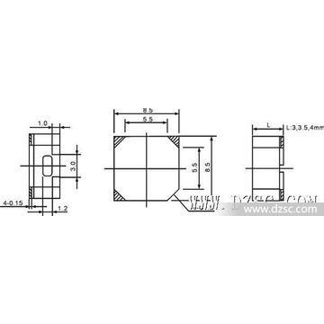 China SMD Magnetic Buzzer, Measures 8.5 *8.5*4.0mm, with High SPL on ...