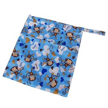 China Cute Monkey Pattern Washable Reusable Wet Bags For Cloth China Cute Monkey Pattern Washable Reusable Wet Bags For Cloth Diaper Perfect Baby Product
