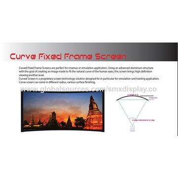 China Customized Curved Rear Projection Screens,Fixed Frame Screen ...