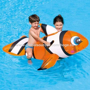 Childrens/kids Inflatable Clown Fish Raft/boat/dinghy Pool Toy