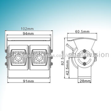 China CCTV Camera with 120° Viewing Angle Lens, One for Rear and Other ...