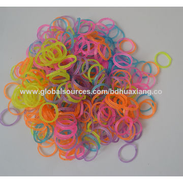 1000 Glow in the Dark Loom Hair Bracelet Rubber Band Refill + 50 C